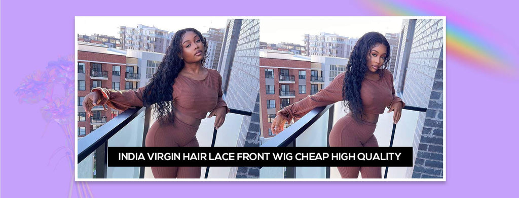 India Virgin Hair Lace Front Wig Cheap High Quality
