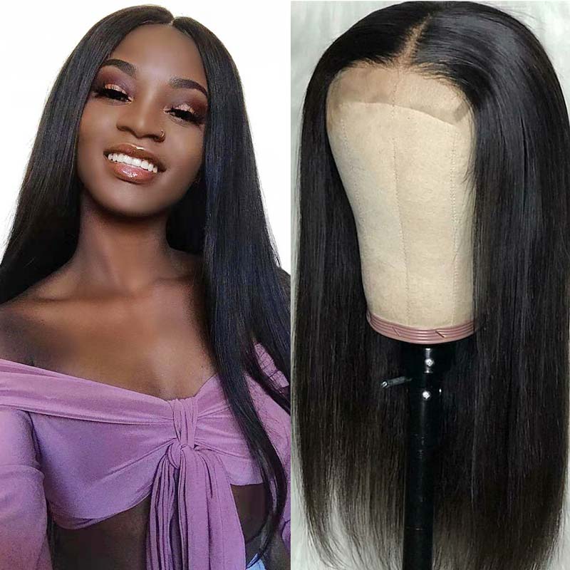 Ali Annabelle Straight Human Hair Wigs 4x4 5x5 Lace Closure Pre Plucked Natural Hairline