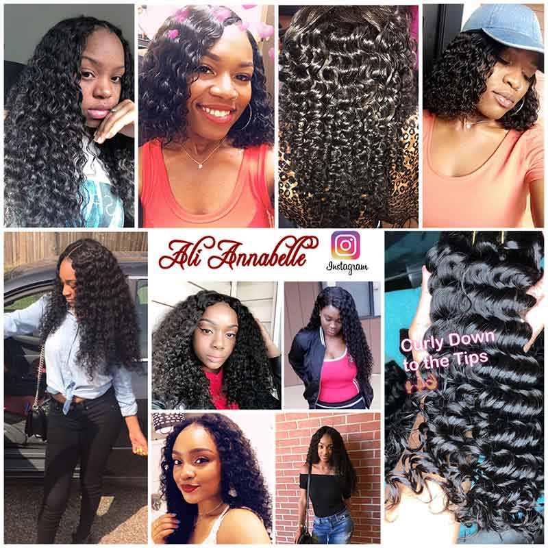 Brazilian Remy Deep Wavy Human Hair Wigs With Bundles-8