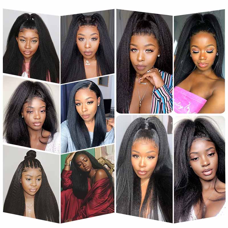 Ali Annabelle Brazilian Remy Kinky Straight Human Hair Weave Bundles