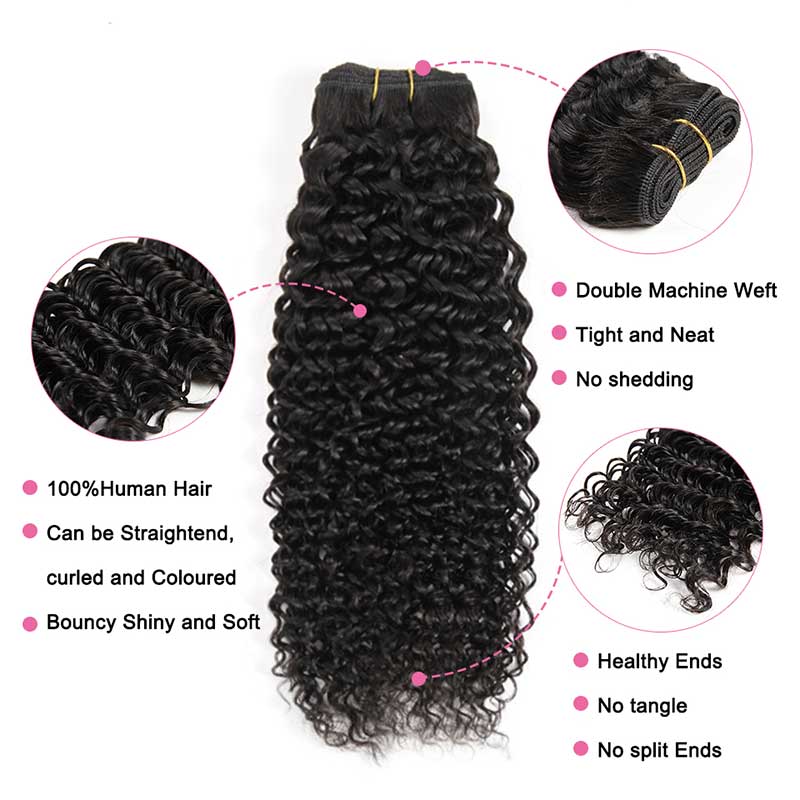 Ali Annabelle Natural Kinky Curly Human Hair Weave Bundles Long Curly Weave Hairstyles
