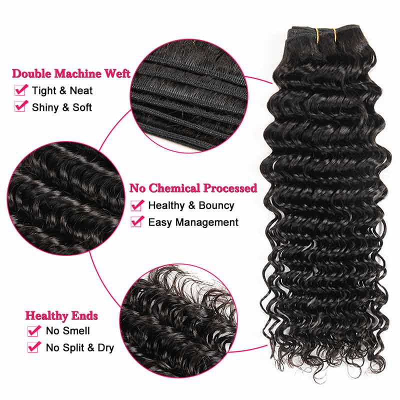 Ali Annabelle Brazilian Deep Wave Human Hair 1 Bundle Remy Hair