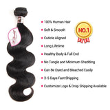 Ali Annabelle Brazilian Body Wave Hair Natural Color 10-30inch Human Hair Weave Bundles
