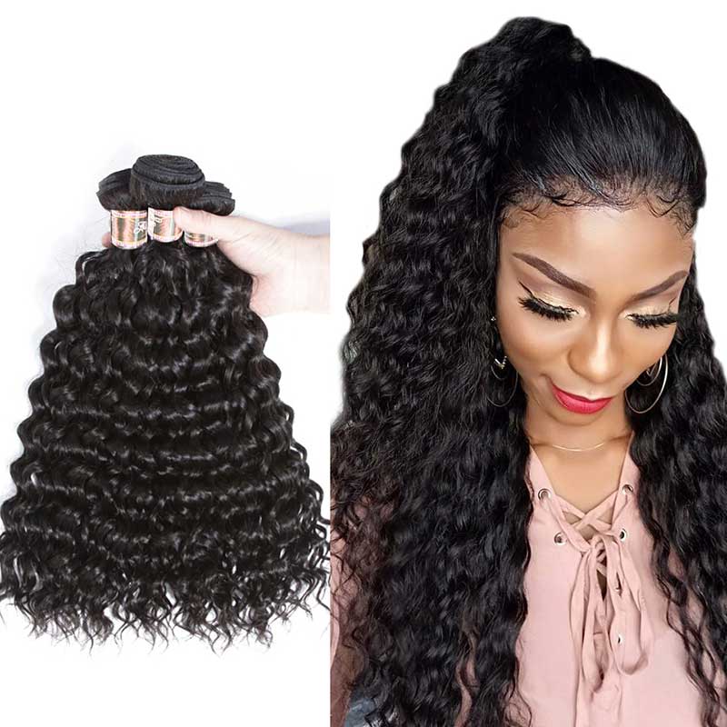 Ali Annabelle Brazilian Water Wave Human Hair Bundles Wet and Wavy Hair