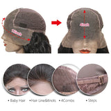 Ali Annabelle 13x4 Straight Lace Front Human Hair Wigs with Bangs 150% Density