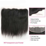 Ali Annabelle 13x4 Lace Frontal HD/Medium Brown Lace Alone 10"-22" Straight Human Hair Closure