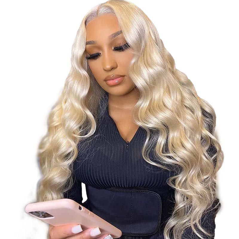 Ali Annabelle 613 Honey Blonde Peruvian Body Wave 13x4 Lace Front Human Hair Wigs