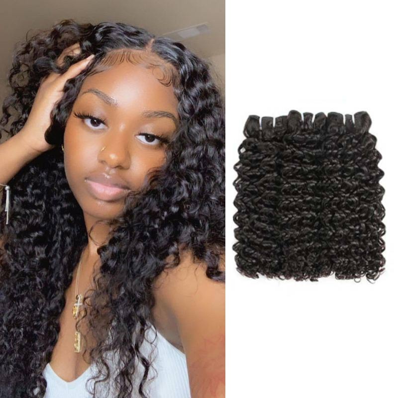Ali Annabelle Double Drawn Kinky Curly Brazilian Malaysian Human Hair Weave Bundles