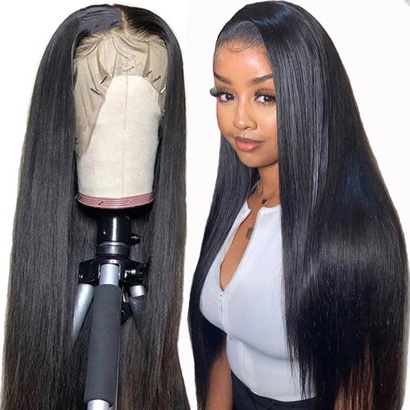Ali Annabelle Brazilian Straight Virgin Human Hair Wigs 360 Lace Frontal Wig 10"-24"