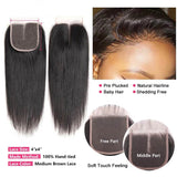 Ali Annabelle Brazilian Straight Human Hair Weave Bundles With Closure