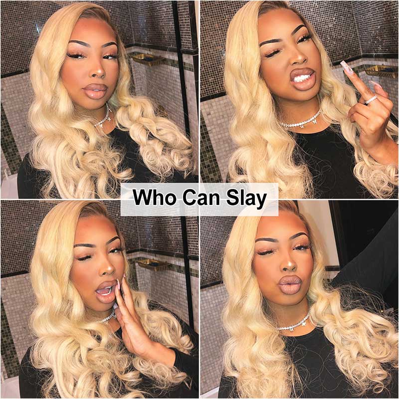 Ali Annabelle 613 Honey Blonde Peruvian Body Wave 13x4 Lace Front Human Hair Wigs