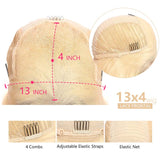 Ali Annabelle 613 Blonde Human Hair Wigs Straight 13x4 Lace Front Wig 14-26inch