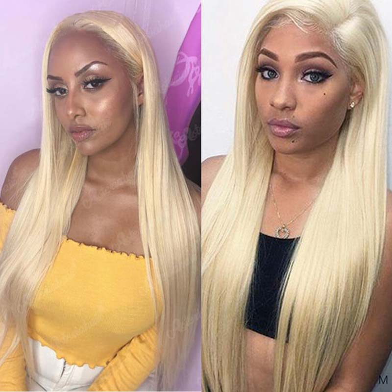 Ali Annabelle Bone Straight 613 Blonde Human Hair Bundles With Closure Quick Weave Sew In Styles
