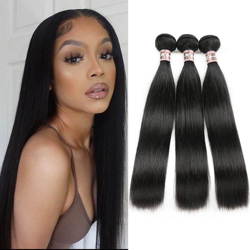 Ali Annabelle  Brazilian Straight  Human Hair Extensions 1 3 4 Bundles Deal