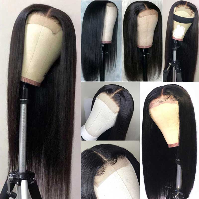 Ali Annabelle Straight Human Hair Wigs 4x4 5x5 Lace Closure Pre Plucked Natural Hairline