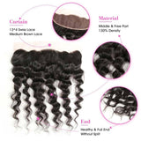 Ali Annabelle Loose Wave with Ear To Ear Frontal Closure Human Hair Weave Bundles