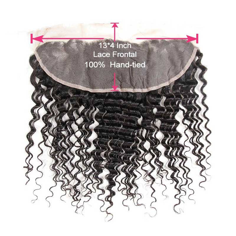 Ali Annabelle Deep Wave Human Hair Bundles With Lace Frontal Black Hairstyles