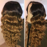Ali Annabelle 1B/30 Two Tone Color Loose Deep Wave Colored Ombre Human Hair Wigs