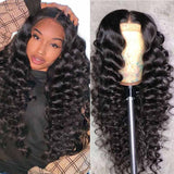 Ali Annabelle Brazilian Loose Wave Human Hair Wigs 4x4 Lace Closure Wig Loose Curly