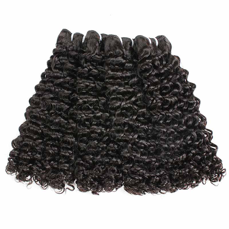 Ali Annabelle Double Drawn Kinky Curly Brazilian Malaysian Human Hair Weave Bundles