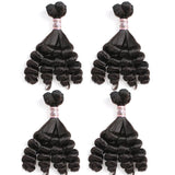 Ali Annabelle Funmi Hair Weave Tight Loose Curl Natural Color Double Drawn Human Hair Extensions