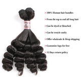 Ali Annabelle Funmi Hair Weave Tight Loose Curl Natural Color Double Drawn Human Hair Extensions