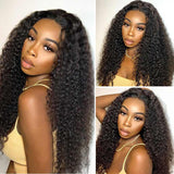 Ali Annabelle Kinky Curly Human Hair Wigs 13x6 Lace Frontal Wig Deep Parting