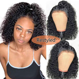 Ali Annabelle T Part Pre Plucked Short Curly Blunt Cut Bob Human Hair Wigs