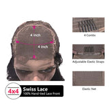 Ali Annabelle 4x4 Premade Wig Loose Deep Wave Lace Closure Human Hair Wigs