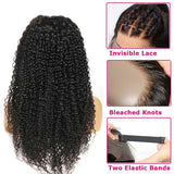Ali Annabelle Invisible Fake Scalp Wig 13x6 Lace Front Curly Human Hair Wigs