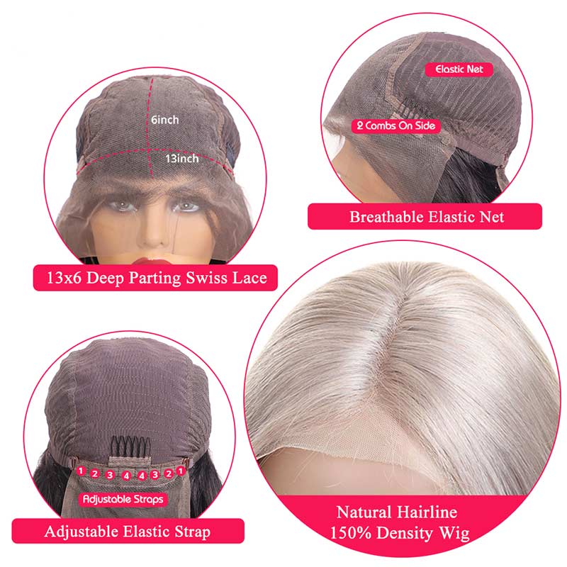 Ali Annabelle Pink Grey Purple Blue Green Yellow Red Orange Colored Straight BoB Wig