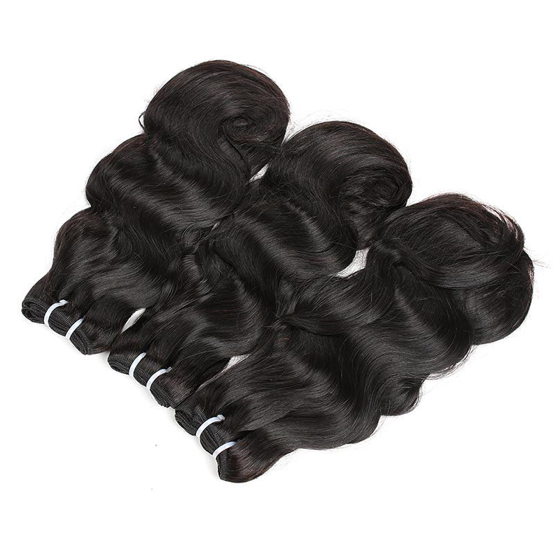 Malaysian Double Drawn Body Wavy Human Hair Bundles-6