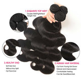 Ali Annabelle Peruvian Body Wave Hair With 4x4 Lace Closure Virgin Human Hair Bundles With Closure