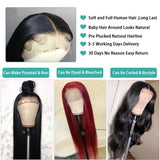 Ali Annabelle Brazilian Straight Virgin Human Hair Wigs 360 Lace Frontal Wig 10"-24"