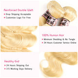 Ali Annabelle 613 Body Wave Human Hair Bundles with Lace Frontal Honey Blonde Hair Weave For Black Women