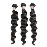 Ali Annabelle Brazilian Loose Wave Human Hair Weave Bundles With Closure