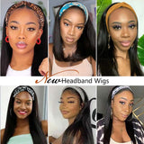 Ali Annabelle Headband Wigs Straight Human Hair Wigs Fast Install Glue-less Wig