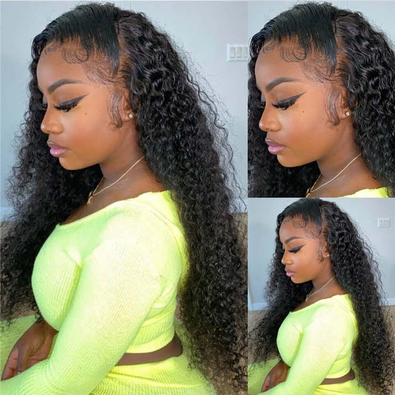 Ali Annabelle 360 Lace Frontal Wig Virgin Brazilian Curly Human Hair Wigs Pre Plucked with Baby Hair Natural Hairline