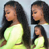 Ali Annabelle 360 Lace Frontal Wig Virgin Brazilian Curly Human Hair Wigs Pre Plucked with Baby Hair Natural Hairline