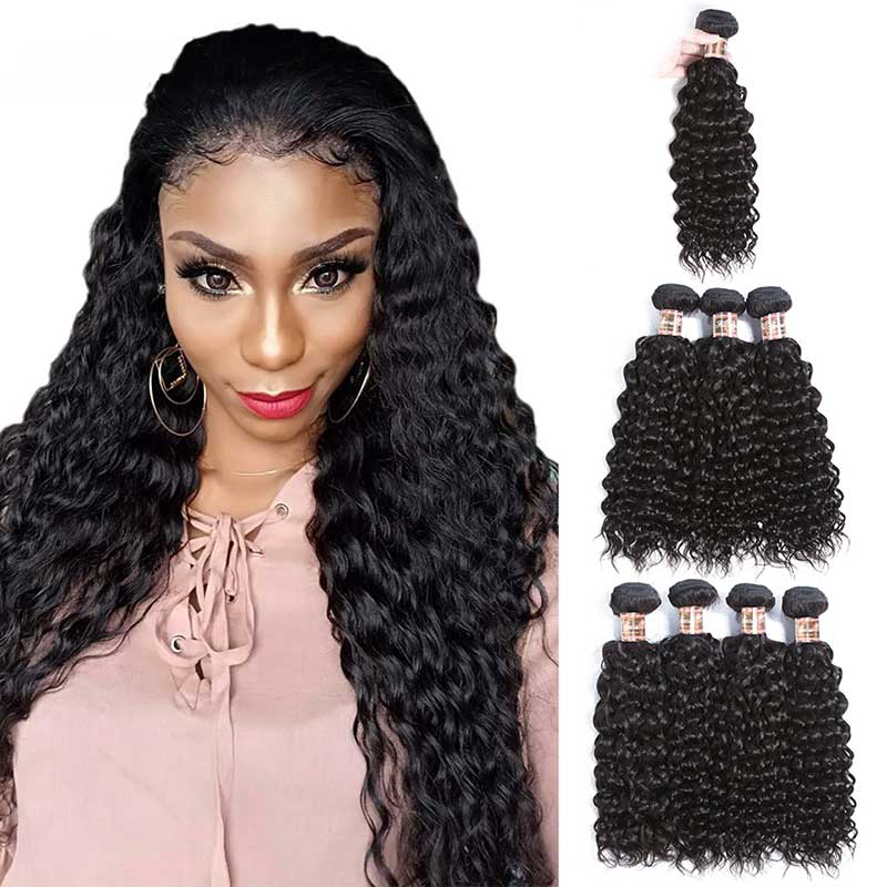 Brazilian Natural Water Wavy Human Hair Bundles-6