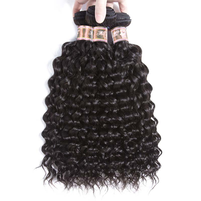 Brazilian Natural Water Wavy Human Hair Bundles-8