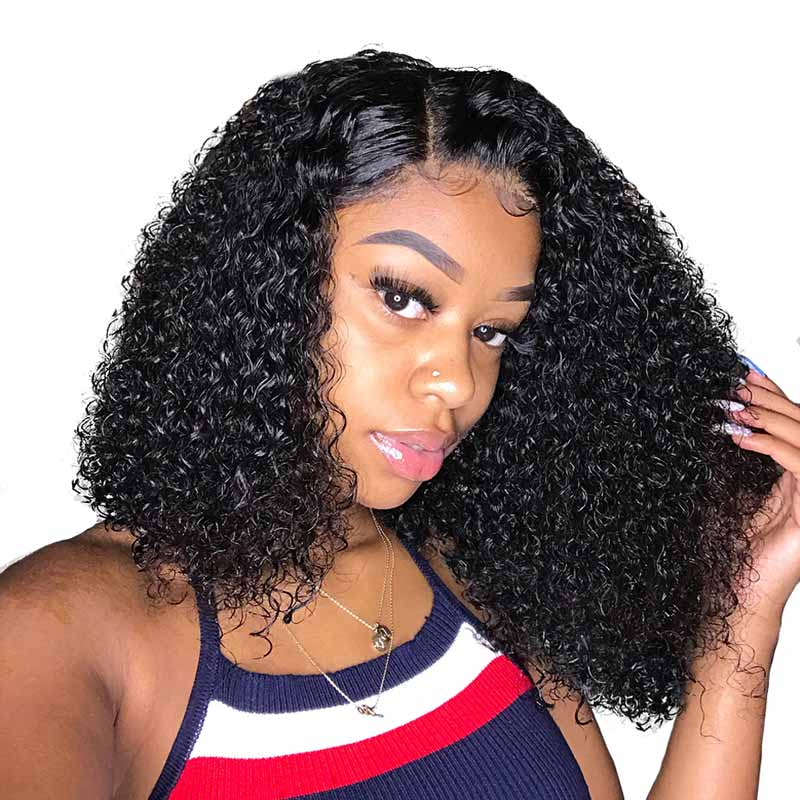 Ali Annabelle Short Curly Wig Bob 13X4 Lace Front Human Hair Wigs