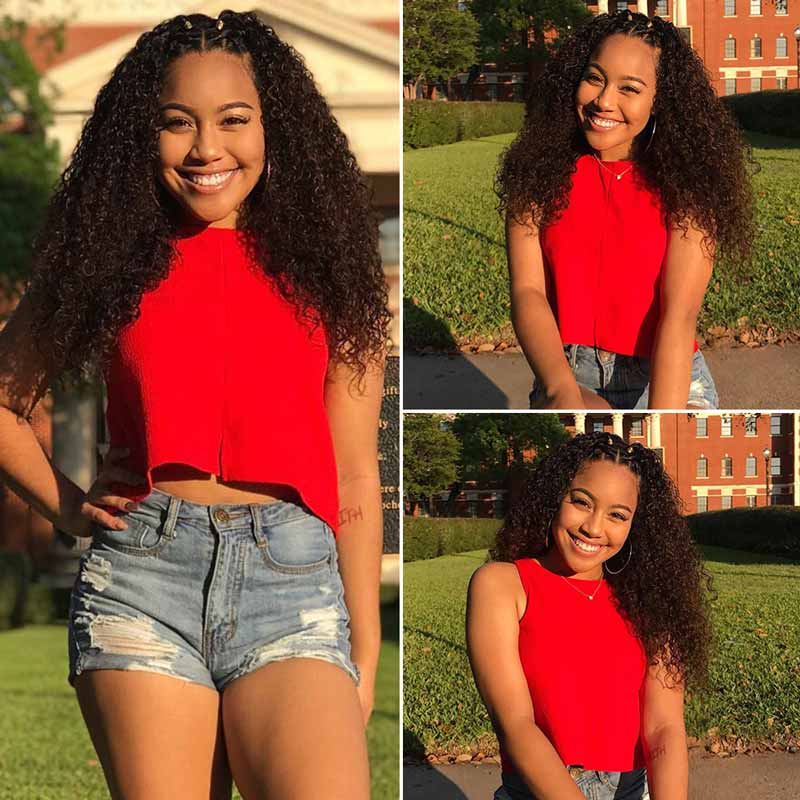 Ali Annabelle U Part Brazilian Curly Wig 14-26inch Glueless Kinky Curly Human Hair Wigs