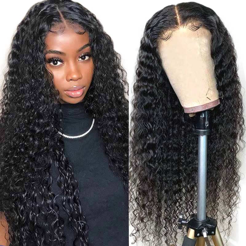 Ali Annabelle Virgin Curly Human Hair Wigs 4x4 Premade Lace Closure Wig