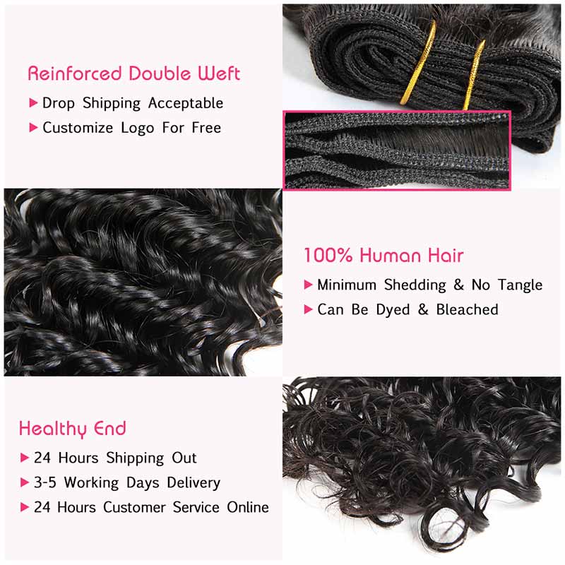 Ali Annabelle Brazilian Deep Wave Human Hair 1 Bundle Remy Hair