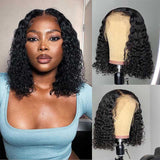 Ali Annabelle Deep Wave Short Bob Curly Lace Front Human Hair Wigs