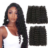 Malaysian Double Drawn Kinky Curly Human Hair Weave Bundles-5
