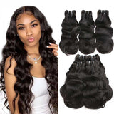 Malaysian Double Drawn Body Wavy Human Hair Bundles-5