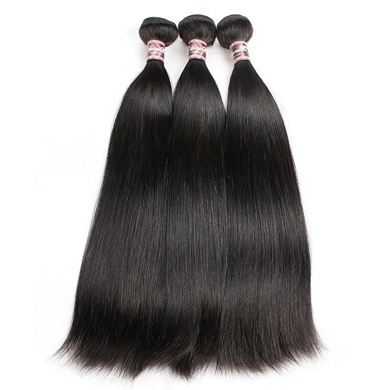 Peruvian Straight Double Drawn Human Hair Weave Bundles-6