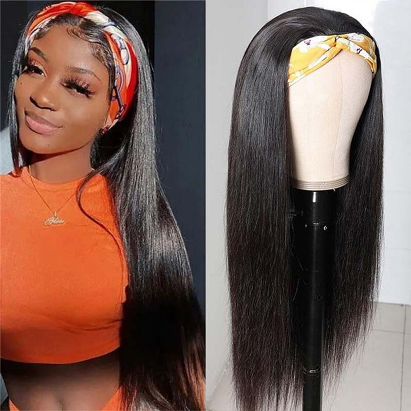 Ali Annabelle Headband Wigs Straight Human Hair Wigs Fast Install Glue-less Wig